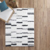 Origin 21 Fractured Paths 9 x 12 (ft) Polyester/Polypropylene Black/White Rectangular Indoor Abstract Mid-Century Modern Spot Clean Only Area rug