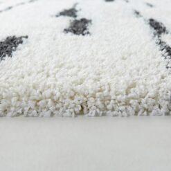 Origin 21 Fractured Paths 9 x 12 (ft) Polyester/Polypropylene Black/White Rectangular Indoor Abstract Mid-Century Modern Spot Clean Only Area rug