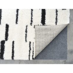 Origin 21 Fractured Paths 9 x 12 (ft) Polyester/Polypropylene Black/White Rectangular Indoor Abstract Mid-Century Modern Spot Clean Only Area rug