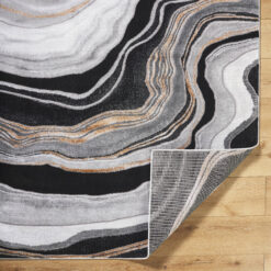 Origin 21 Endless Space 10 x 13 (ft) Loomed Polyester/Polypropylene Onyx Rectangular Indoor Geode Mid-Century Modern Spot Clean Only Pet Friendly Area rug