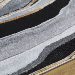 Origin 21 Endless Space 10 x 13 (ft) Loomed Polyester/Polypropylene Onyx Rectangular Indoor Geode Mid-Century Modern Spot Clean Only Pet Friendly Area rug