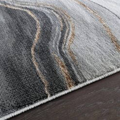 Origin 21 Endless Space 10 x 13 (ft) Loomed Polyester/Polypropylene Onyx Rectangular Indoor Geode Mid-Century Modern Spot Clean Only Pet Friendly Area rug