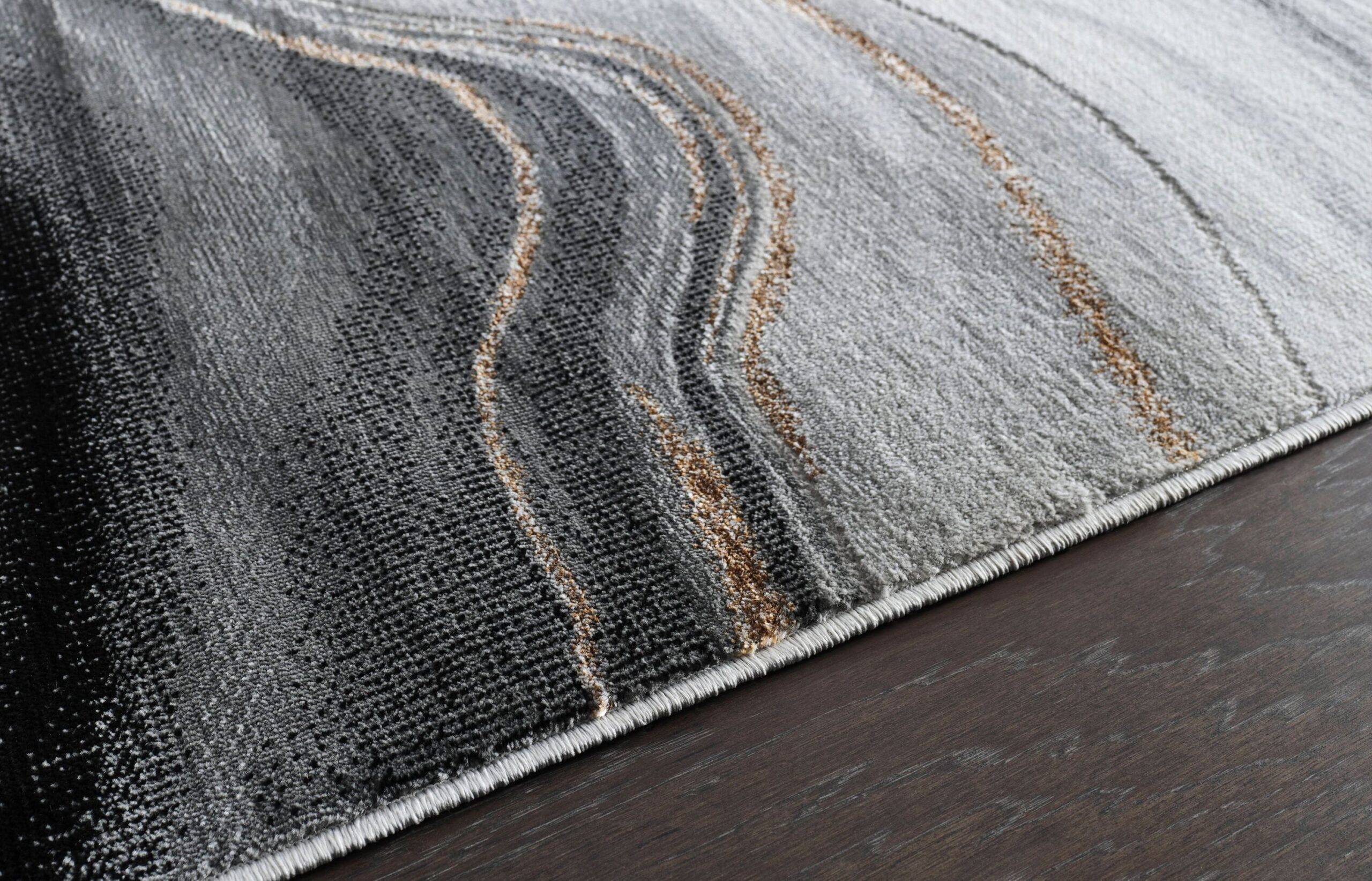 Origin 21 Endless Space 10 x 13 (ft) Loomed Polyester/Polypropylene Onyx Rectangular Indoor Geode Mid-Century Modern Spot Clean Only Pet Friendly Area rug