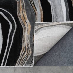 Origin 21 Endless Space 10 x 13 (ft) Loomed Polyester/Polypropylene Onyx Rectangular Indoor Geode Mid-Century Modern Spot Clean Only Pet Friendly Area rug