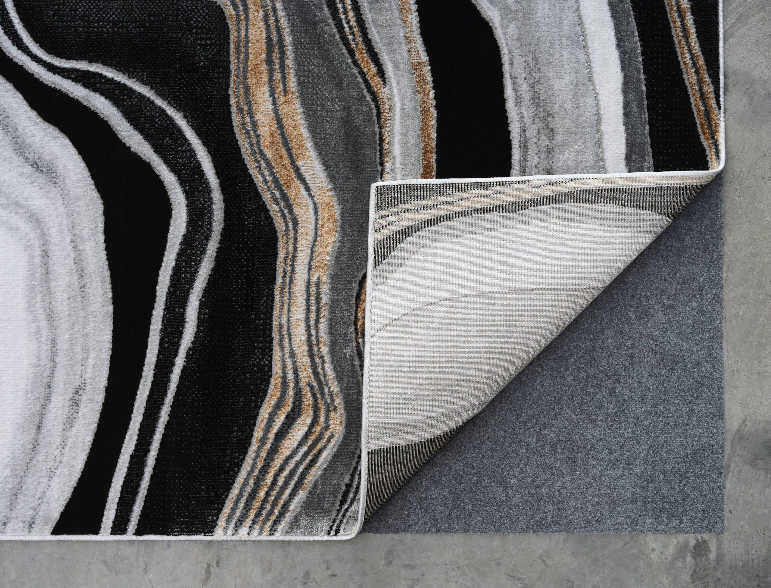 Origin 21 Endless Space 10 x 13 (ft) Loomed Polyester/Polypropylene Onyx Rectangular Indoor Geode Mid-Century Modern Spot Clean Only Pet Friendly Area rug