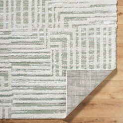 Origin 21 Green Alabaster Stone 10 x 13 (ft) Loomed Polyester Gray Rectangular Indoor Geometric Industrial Spot Clean Only Pet Friendly Area rug