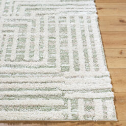 Origin 21 Green Alabaster Stone 10 x 13 (ft) Loomed Polyester Gray Rectangular Indoor Geometric Industrial Spot Clean Only Pet Friendly Area rug