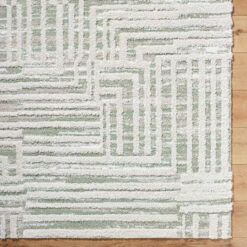 Origin 21 Green Alabaster Stone 10 x 13 (ft) Loomed Polyester Gray Rectangular Indoor Geometric Industrial Spot Clean Only Pet Friendly Area rug