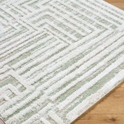Origin 21 Green Alabaster Stone 10 x 13 (ft) Loomed Polyester Gray Rectangular Indoor Geometric Industrial Spot Clean Only Pet Friendly Area rug