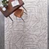 Origin 21 Lineworks 9 x 12 (ft) Loomed Polyester Ivory Rectangular Indoor Stripe Global Spot Clean Only Pet Friendly Area rug