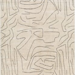 Origin 21 Lineworks 9 x 12 (ft) Loomed Polyester Ivory Rectangular Indoor Stripe Global Spot Clean Only Pet Friendly Area rug
