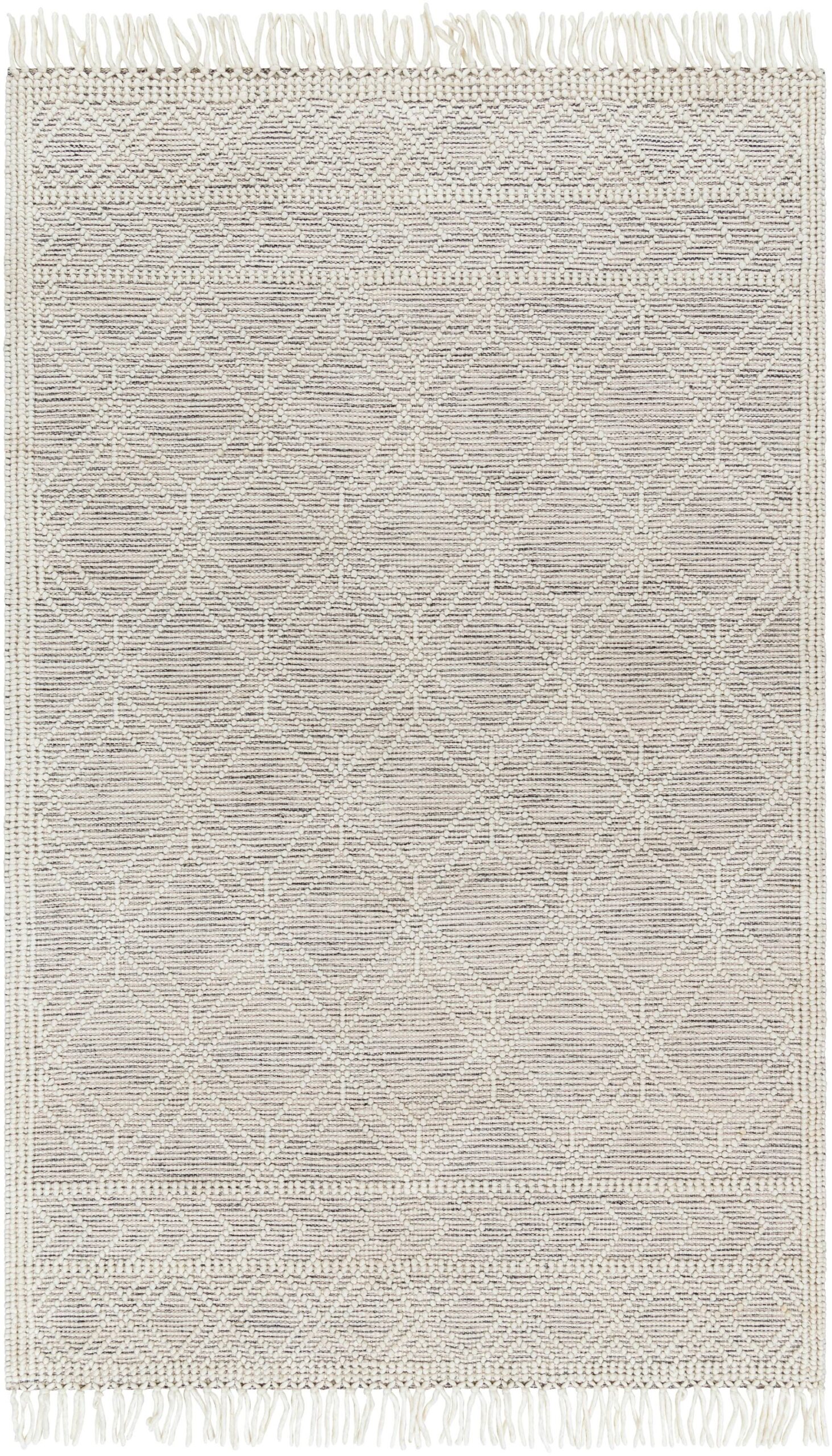 Origin 21 Auckland Wool 9 x 12 (ft) Loomed Wool White Rectangular Indoor Geometric Moroccan Spot Clean Only Pet Friendly Area rug