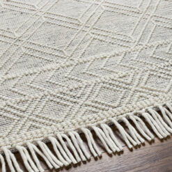 Origin 21 Auckland Wool 9 x 12 (ft) Loomed Wool White Rectangular Indoor Geometric Moroccan Spot Clean Only Pet Friendly Area rug