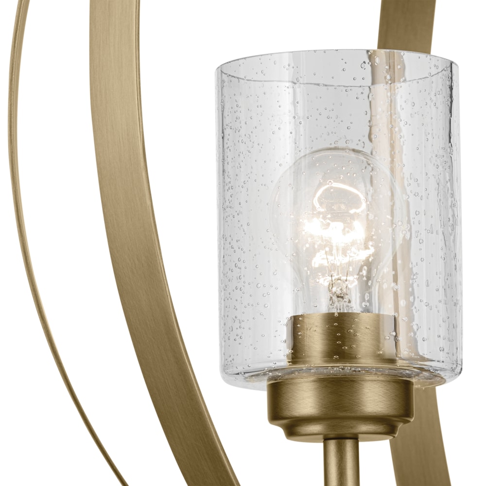 Kichler Winslow 3 -Light Polished Gold Seeded glass Steel Chandelier