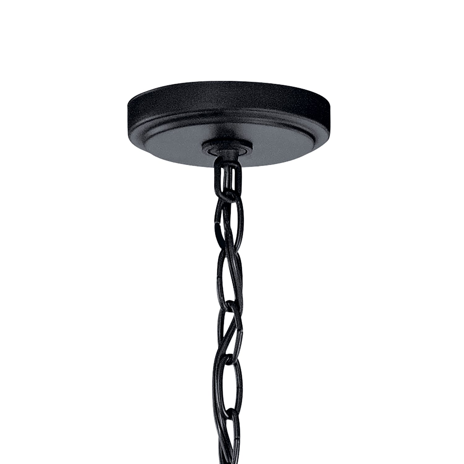 Kichler Winslow 3 -Light Polished Black Cage Seeded glass Metal Chandelier