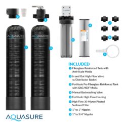AQUASURE Serene Series Whole house filtration Triple-Stage 10-GPM 25 Micron