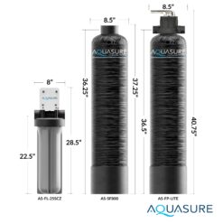 AQUASURE Serene Series Whole house filtration Triple-Stage 10-GPM 25 Micron