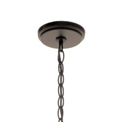 Kichler Armida 5 -Light Antique Bronze Etched glass Metal Chandelier