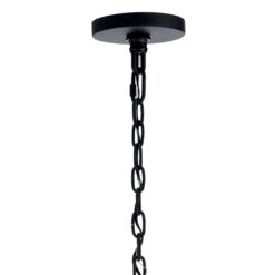 Kichler Barrington 9 -Light Distressed Black Seeded glass Metal Chandelier