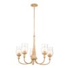 Kichler Melis 5 -Light Polished Brown Clear glass Steel Chandelier