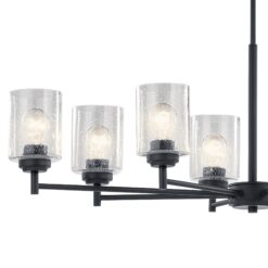 Kichler Winslow 8 -Light Antique Black Seeded glass Metal Chandelier