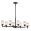 Kichler Winslow 8 -Light Bronze Seeded glass Metal Chandelier