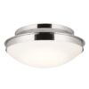 Kichler Bretta 17.75-in Polished Nickel Indoor 3 -Light Flush Mount Light with Opal Glass