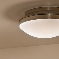 Kichler Bretta 17.75-in Polished Nickel Indoor 3 -Light Flush Mount Light with Opal Glass