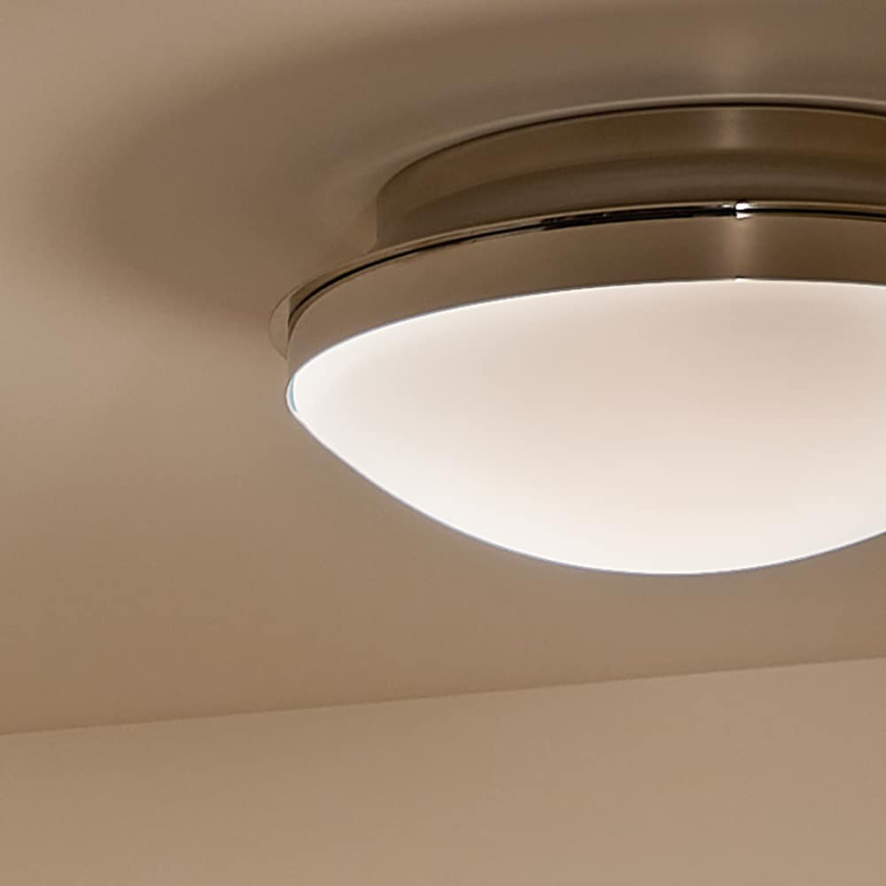 Kichler Bretta 17.75-in Polished Nickel Indoor 3 -Light Flush Mount Light with Opal Glass