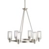 Kichler Circolo 6 -Light Polished Nickel Clear glass Metal Chandelier