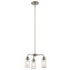Kichler Braelyn 3 -Light Pewter Seeded glass Metal Chandelier