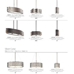 Kichler Roswell 1 -Light Brushed Nickel Modern/contemporary Etched glass Geometric Small Hanging Pendant Light