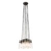 Kichler Brinley 6 -Light Olde Bronze Transitional Clear glass Jar Medium Hanging Pendant Light