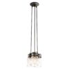 Kichler Brinley 3 -Light Olde Bronze Transitional Clear glass Jar Small Hanging Pendant Light