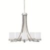 Kichler Hendrik 5 -Light Brushed Nickel Etched glass Metal Chandelier
