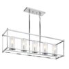 Kichler Crosby 5 -Light Polished Chrome Cage Clear glass Metal Chandelier