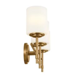 Kichler Ali 23.25-in 3 Light Brushed Gold Traditional Bathroom Vanity light