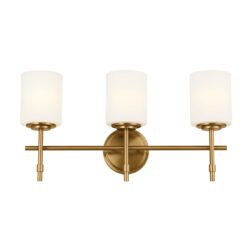 Kichler Ali 23.25-in 3 Light Brushed Gold Traditional Bathroom Vanity light