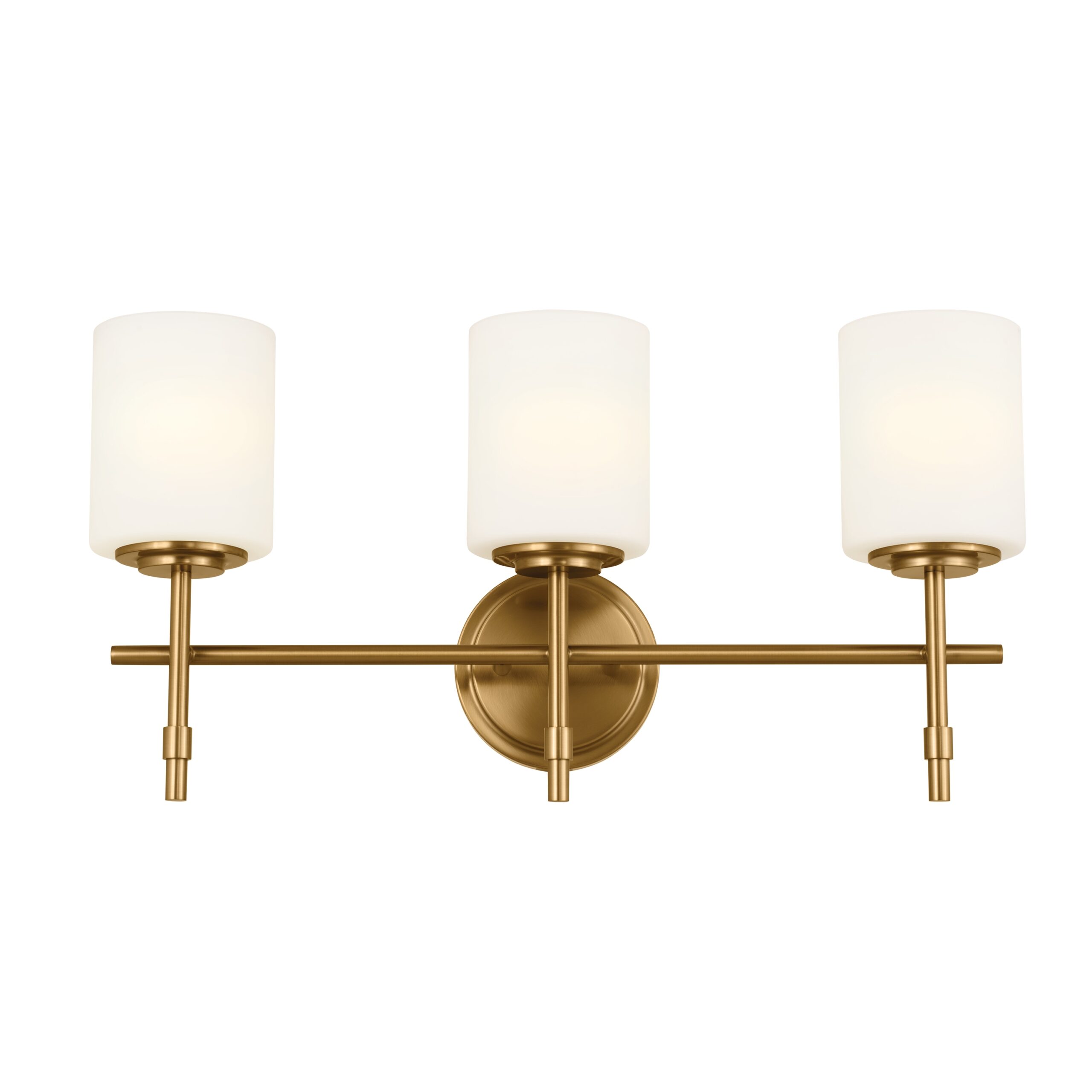 Kichler Ali 23.25-in 3 Light Brushed Gold Traditional Bathroom Vanity light