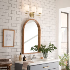 Kichler Ali 23.25-in 3 Light Brushed Gold Traditional Bathroom Vanity light