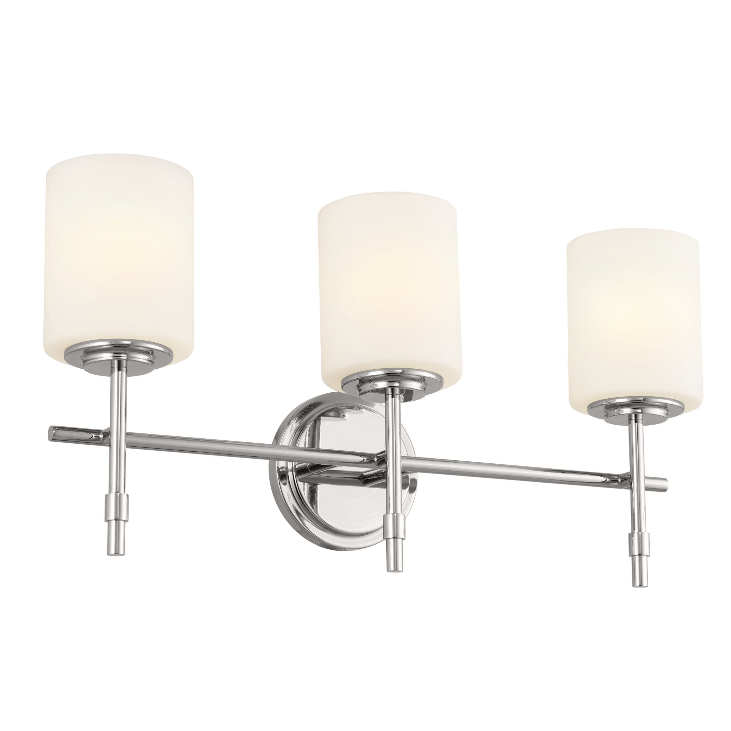 Kichler Ali 23.25-in 3 Light Polished Nickel Traditional Bathroom Vanity light