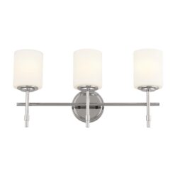Kichler Ali 23.25-in 3 Light Polished Nickel Traditional Bathroom Vanity light