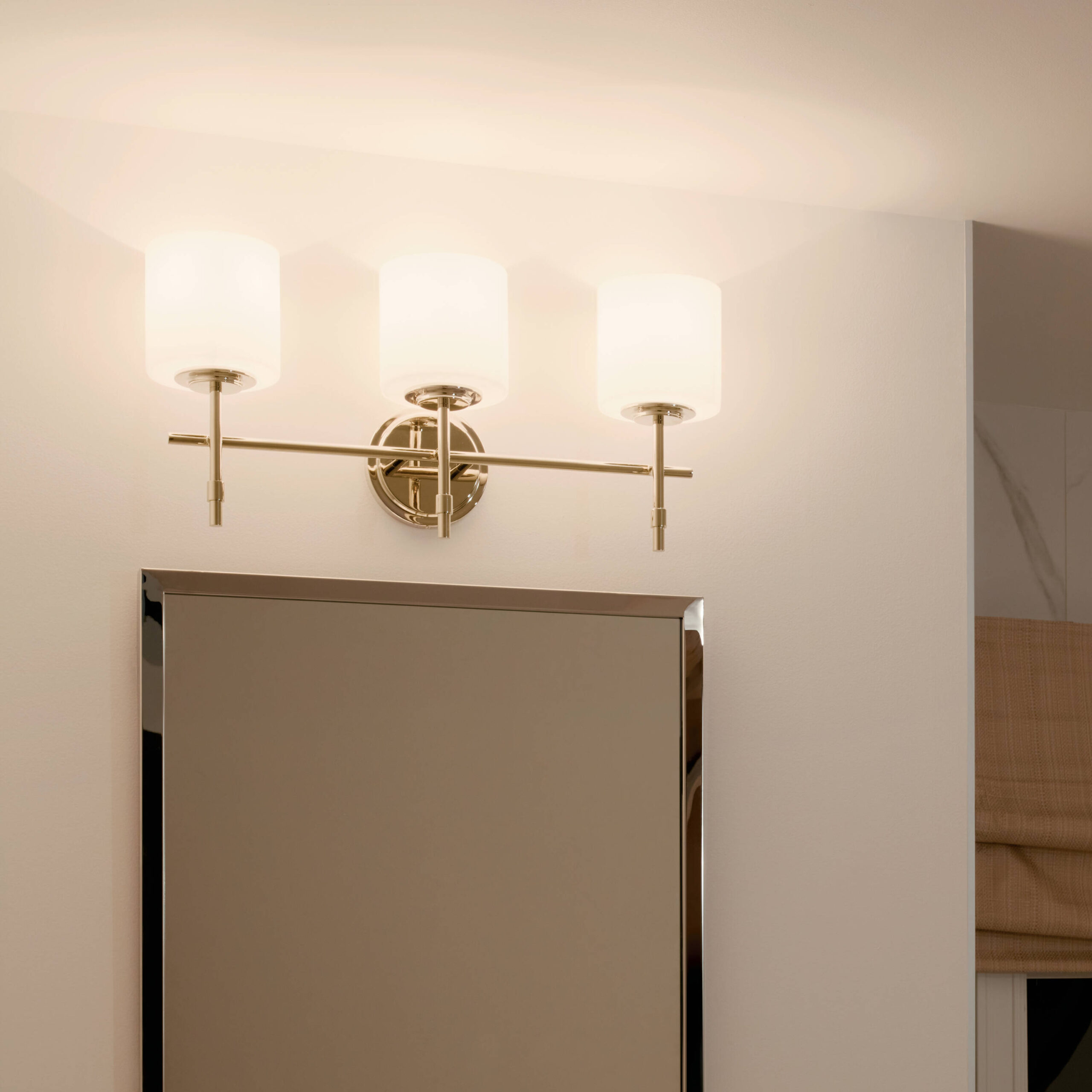 Kichler Ali 23.25-in 3 Light Polished Nickel Traditional Bathroom Vanity light