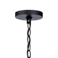 Kichler Crosby 5 -Light Black Clear glass Metal Chandelier