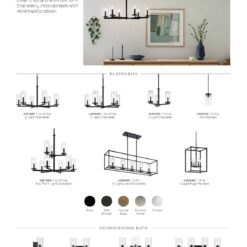 Kichler Crosby 5 -Light Chrome Clear glass Metal Chandelier