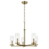 Kichler Crosby 5 -Light Brushed Gold Clear glass Steel Chandelier