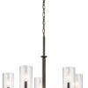 Kichler Crosby 5 -Light Bronze Clear glass Metal Chandelier