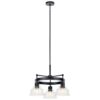 Kichler Eastmont 3 -Light Brushed Black Clear glass Steel Chandelier