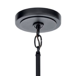 Kichler Eastmont 3 -Light Brushed Black Clear glass Steel Chandelier