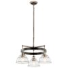 Kichler Eastmont 3 -Light Brushed Nickel Clear glass Steel Chandelier